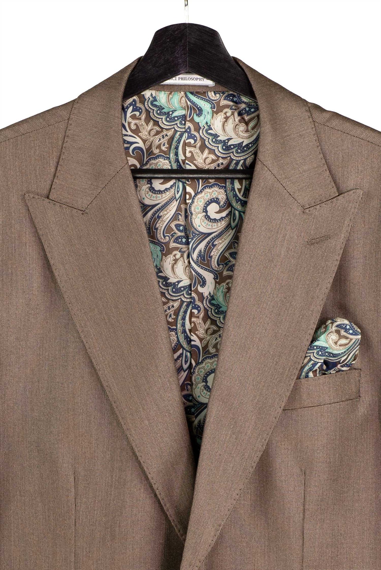 Vinci Classic Fit 3pc w/Double Breasted Vest + Adjustable Waistband (Deep Taupe)